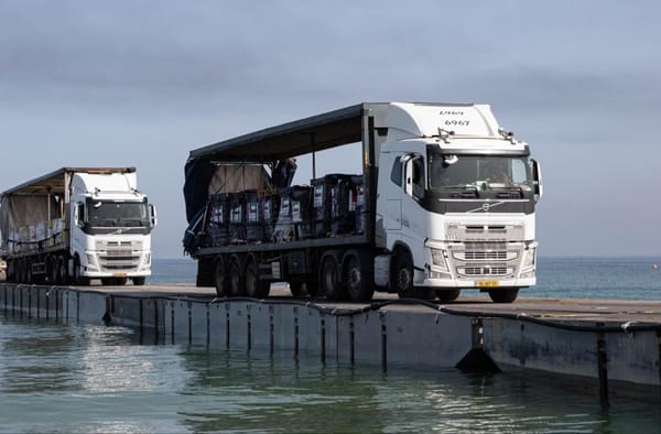 Aid from the UAE arrives in Gaza with support from the United States Agency for International Development.